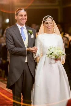 Nicolae și Alina ai României la nunta lor din 2018