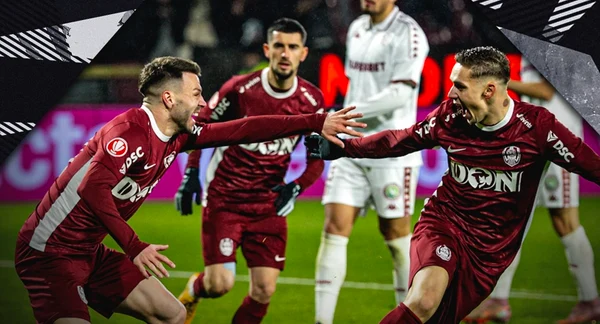 Cordea, stânga, și Munteanu au avut motive de bucurie FOTO Facebook CFR Cluj 1907