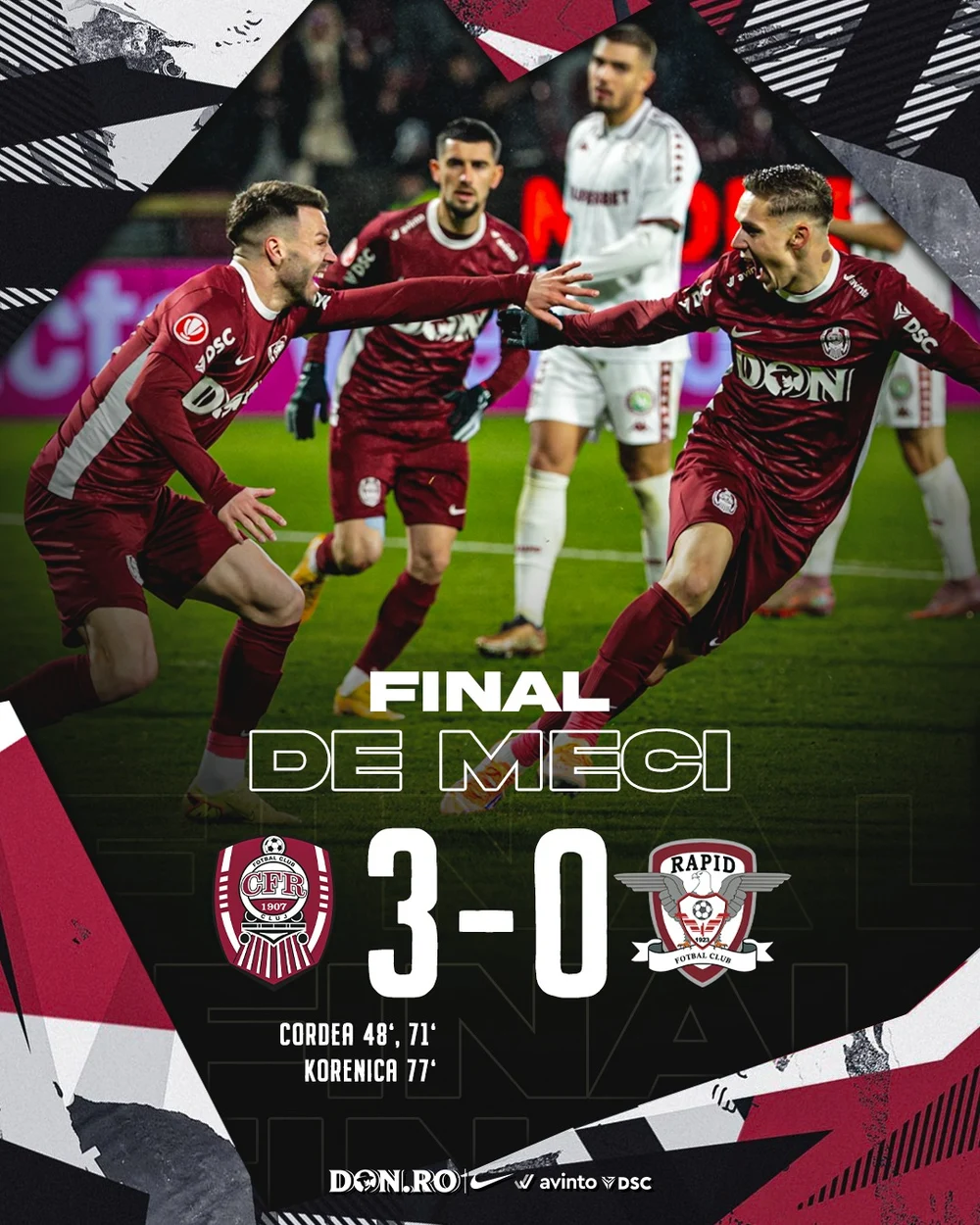 Cutremut în Superligă: CFR Cluj - Rapid 3-0. Liderul a fost pus cu botul pe labe de Daniel Pancu