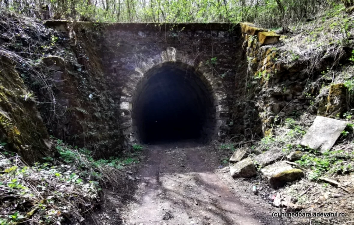 Tunelul mare de pe fosta cale ferată. Foto: Daniel Guţă. ADEVĂRUL