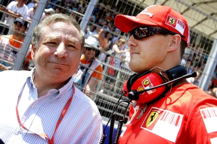 Michael Schumacher şi Jean Todt. FOTO: EPA