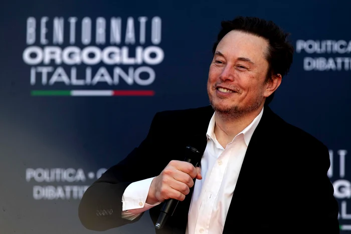 Elon Musk la festivalul politic Atreju organizat de Frații Italiei la Roma FOTO EPA-EFE