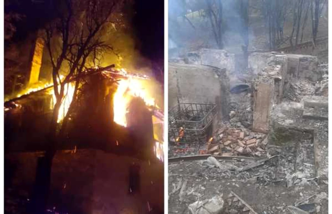 Casa în care locuiau 7 persoane a fost distrusă în incendiul devastator