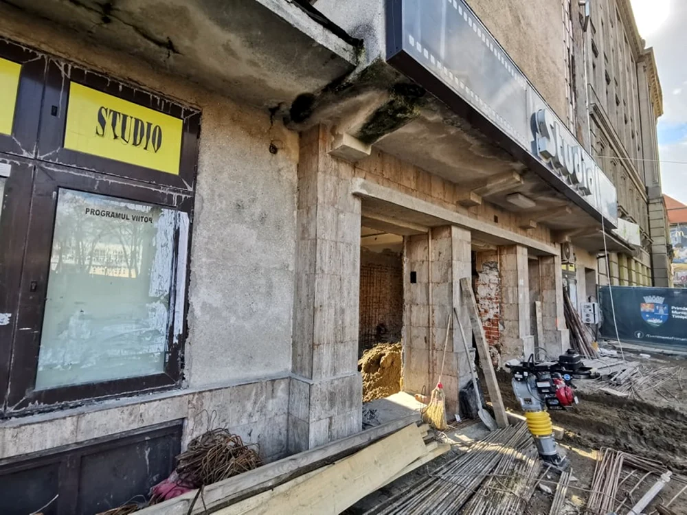 Şantierul cinematografului Studio din Timişoara FOTO Ş.Both