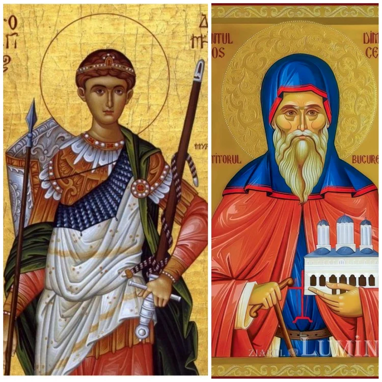 Sfântul Dimitrie Izvorâtorul de Mir (st.) și Sfântul Dimitrie cel Nou, ocrotitorul Bucureștiului