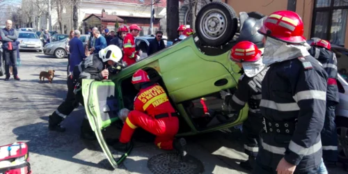 Accident rutier maşină răsturnată Constanţa Sursa IPJ 