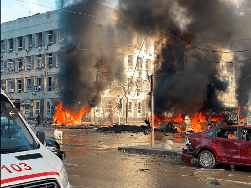 O rachetă a căzut aproape de ambasada României din Kiev. Reacția MAE