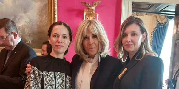 mirabela gradinaru, brigitte macron si olena zelenska foto administratia prezidentiala png