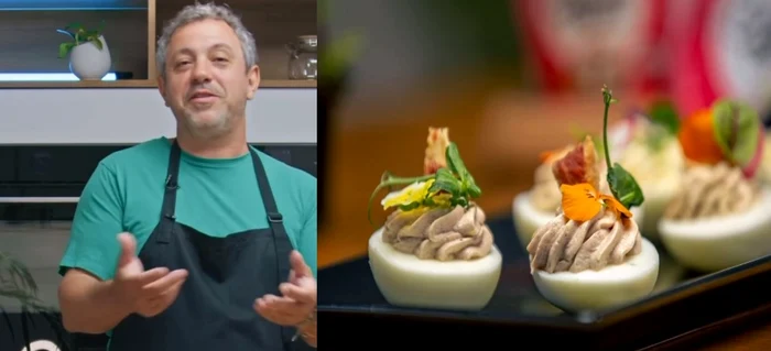 Sorin Bontea ne arată 3 rețete inedite de ouă umplute FOTO Colaj Instagram