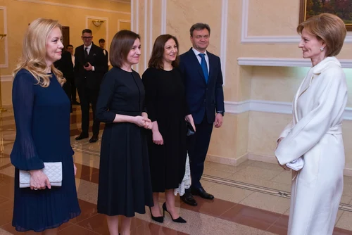 Majestatea Sa Margareta și Principele Radu la Dineul oficial de la Chișinău cu Maia Sandu. FOTO: Daniel Angelescu, Casa Majestății Sale