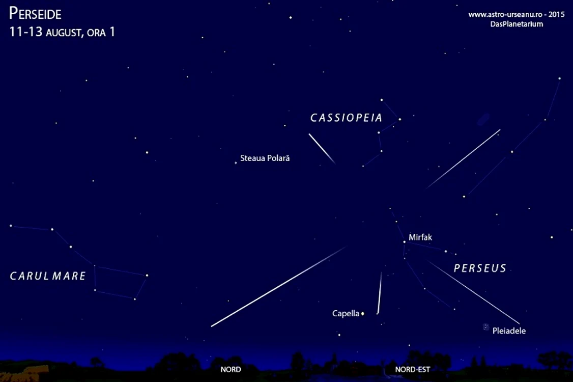 
    Românii vor putea vedea în această seară perioada de maxim a perseidelorFoto:facebook Observator Astronomic”Amiral Vasile Urseanu”  
