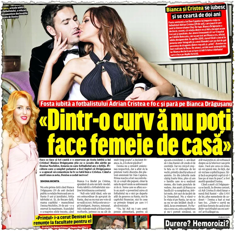 Bianca vrea să-l ducă anul  acesta pe Cristea la altar
