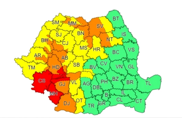 Cod roșu de ploi puternice FOTO meteoromania.ro