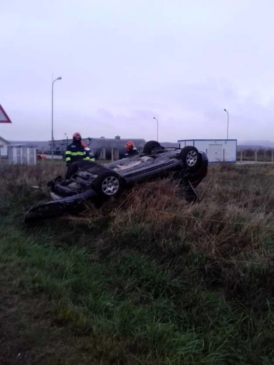Accidentul a avut loc în zona Câmpu Mare FOTO: ISU Gorj