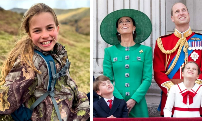 Prințesa Charlotte la 10 ani colaj jpg