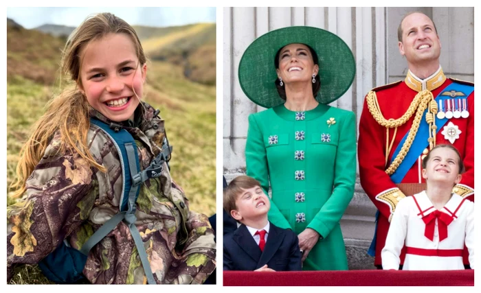 Prințesa Charlotte la 10 ani colaj jpg
