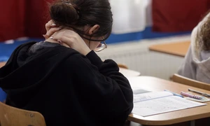 Elevă la examen - simulare evaluarea nationala - subiecte FOTO Inquam / George Călin