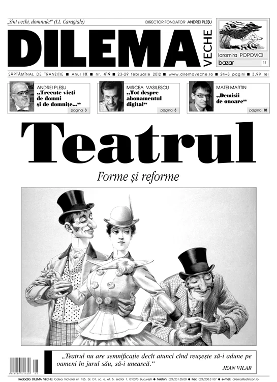 Forme şi reforme în teatrul românesc jpeg