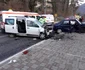 Accident rutier cu patru victime în Căciulata staţiunea Călimăneşti pe DN 7 lângă Vila Cantacuzino - Vâlcea pe Valea Oltului Foto ISU Vâlcea