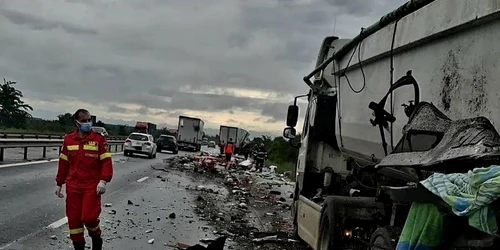 accident autostrada pitesti tiruri a1 foto ISU Giurgiu