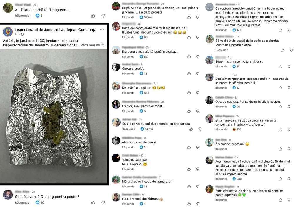 Jandarmeria încearcă să dreagă busuiocul după ce a fost acuzată că ar cheltui banii contribuabililor ca să alerge după cantități infime de substanțe suspecte