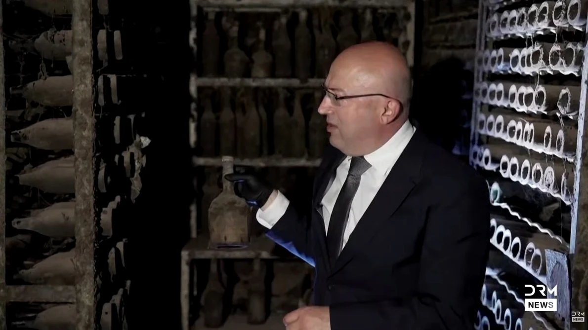Pivnița de vinuri a lui Stalin, desigilată de Guvernul georgian (© captură video Youtube / DRM News)