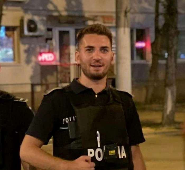 Poliţistul Andrei Glavă a absolvit Colegiul Naţional „Radu Greceanu“ din Slatina FOTO:  Facebook/ MAI