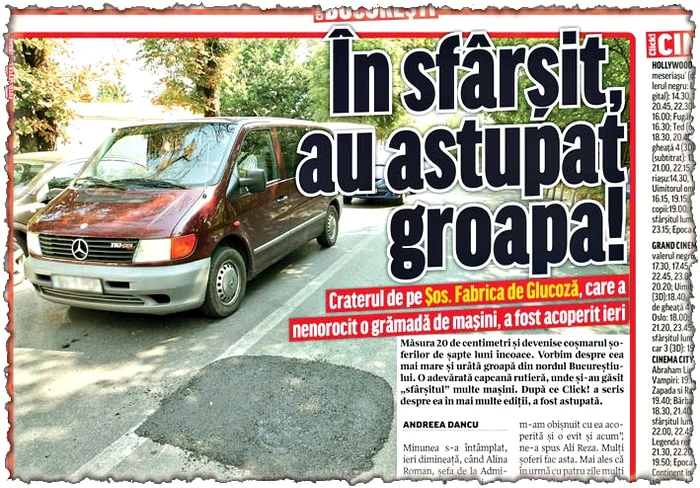 În articolul publicat atunci, am sesizat autorităţile cu privire la groapă