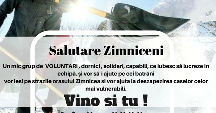 afisul voluntarelor din zimnicea