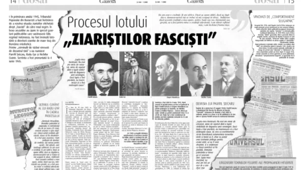 Acuzaţi pentru opinie: procesul ziariştilor „fascişti” din România jpeg