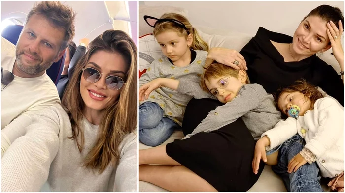 Alina Pușcaș și Mihai Stoenescu au împreună trei copii - Foto: colaj Click!