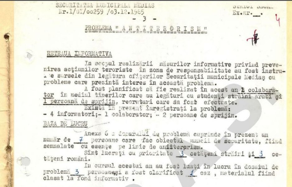 Acțiuni antiteroriste într-un oraș din Transilvania, în România comunistă. Ce reprezenta dosarul de problemă „161”