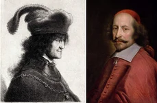 Gheorghe Rákóczi I (1593-1648), principele Transilvaniei (1630-1648). Portret realizat de artistul olandez Jan Gillisz van Vliet (stânga). Cardinalul și Prim-Ministrul francez Jules Mazarin (1602-1661), născut Giulio Raimondo Mazzarino. Portret reali