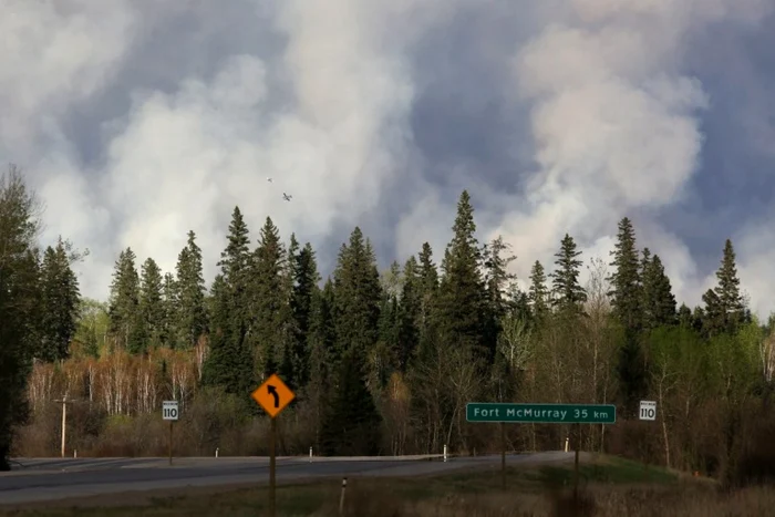 Provincia Alberta, afectată de un incendiu de vegetaţie Foto: AFP