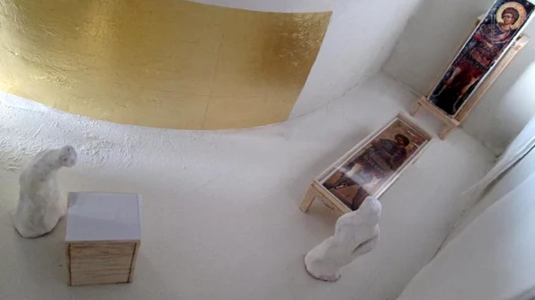 Mărturii Frescele Mănăstirii Argeşului De la machetă în sala de expunere jpeg