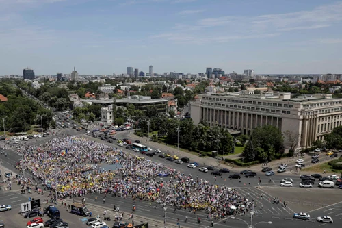 Protest în Piața Victoriei FOTO Inquam Photos/Octav Ganea