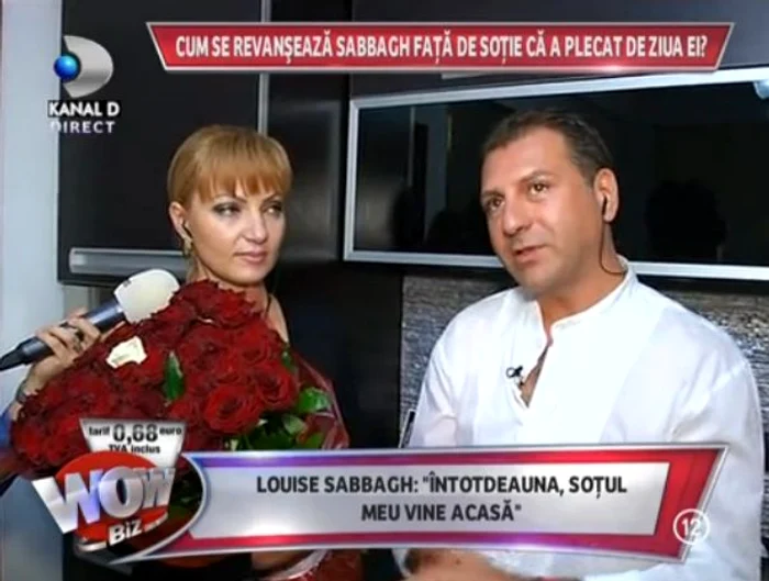 În plus, Christian i-a dăruit lui Louise un buchet imens de trandafiri, cu 101 fire, în direct, gest care a lăsat-o fără cuvinte pe doamna Sabbagh.