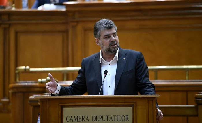 Marcel Ciolacu la tribuna Camerei Deputaților FOTO Arhivă 