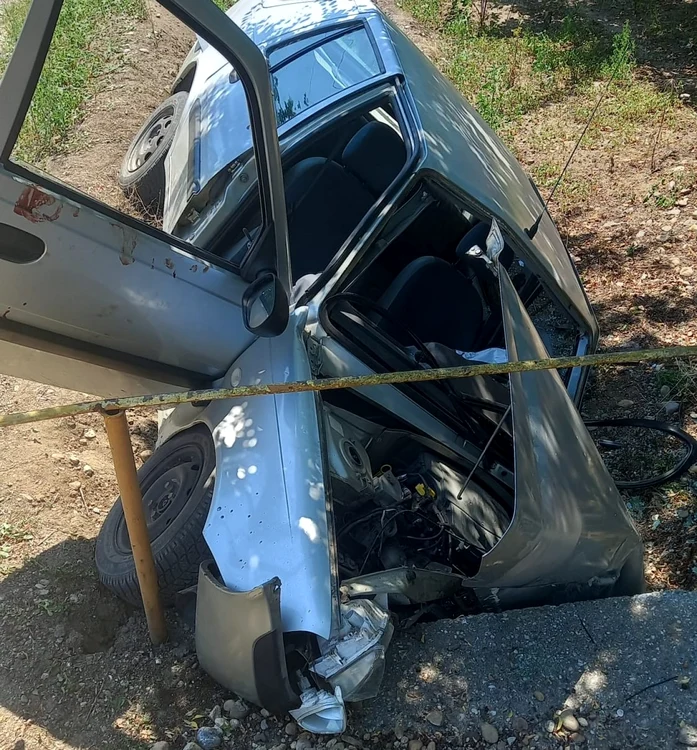 O tânără însărcinată a fost rănită în accident                                                                 Foto: Poliţia Gorj