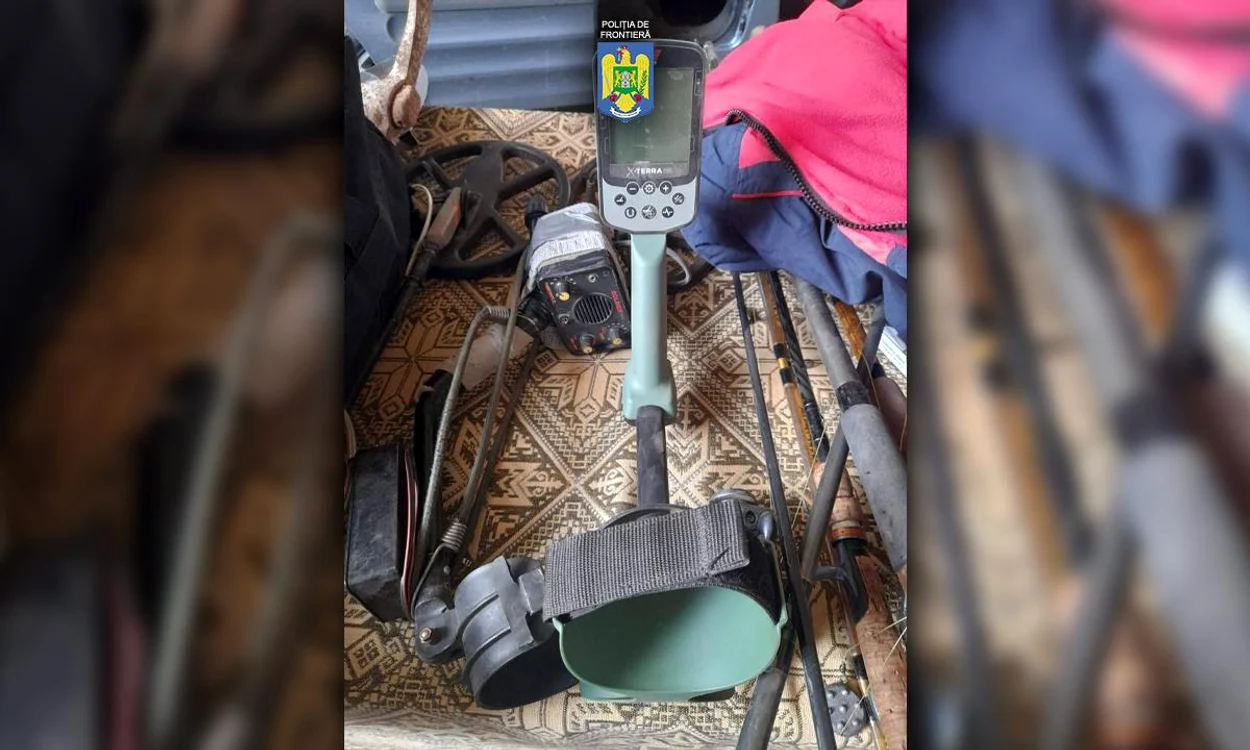 Detector de metale folosit ilegal de căutătorii de comori (foto: Poliția de Frontieră)