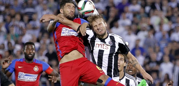 Imagine din meciul Partizan - Steaua FOTO Mediafax