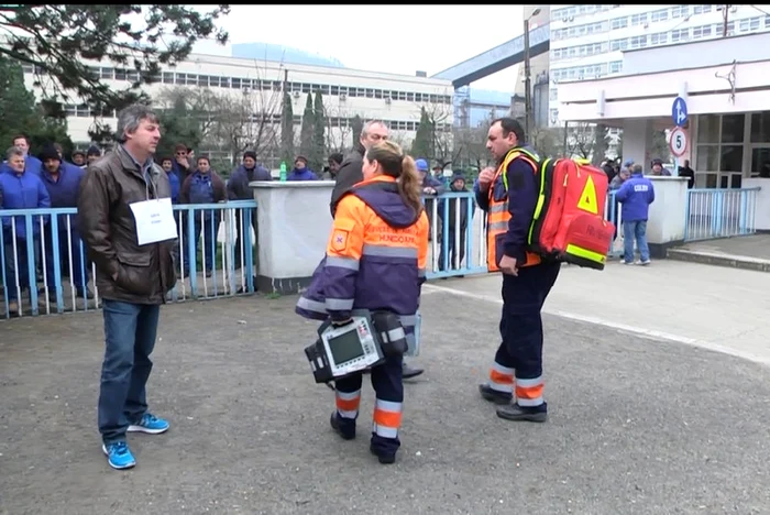 Proteste la termocentrala Mintia. FOTO: hunedoaratv.ro