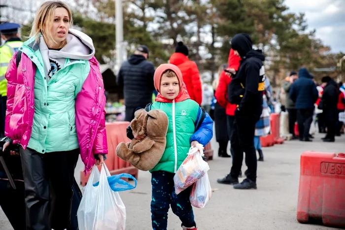 Refugiați ucraineni în Vama Siret. FOTO Adevărul