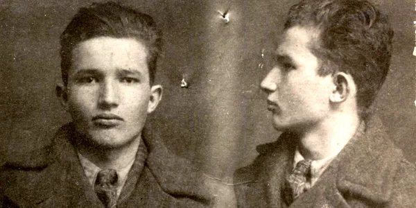 Nicolae Ceauşescu arestat de poliţia din Târgovişte, în 1936 (© „Fototeca online a comunismului românesc”, cota: 2/1936)