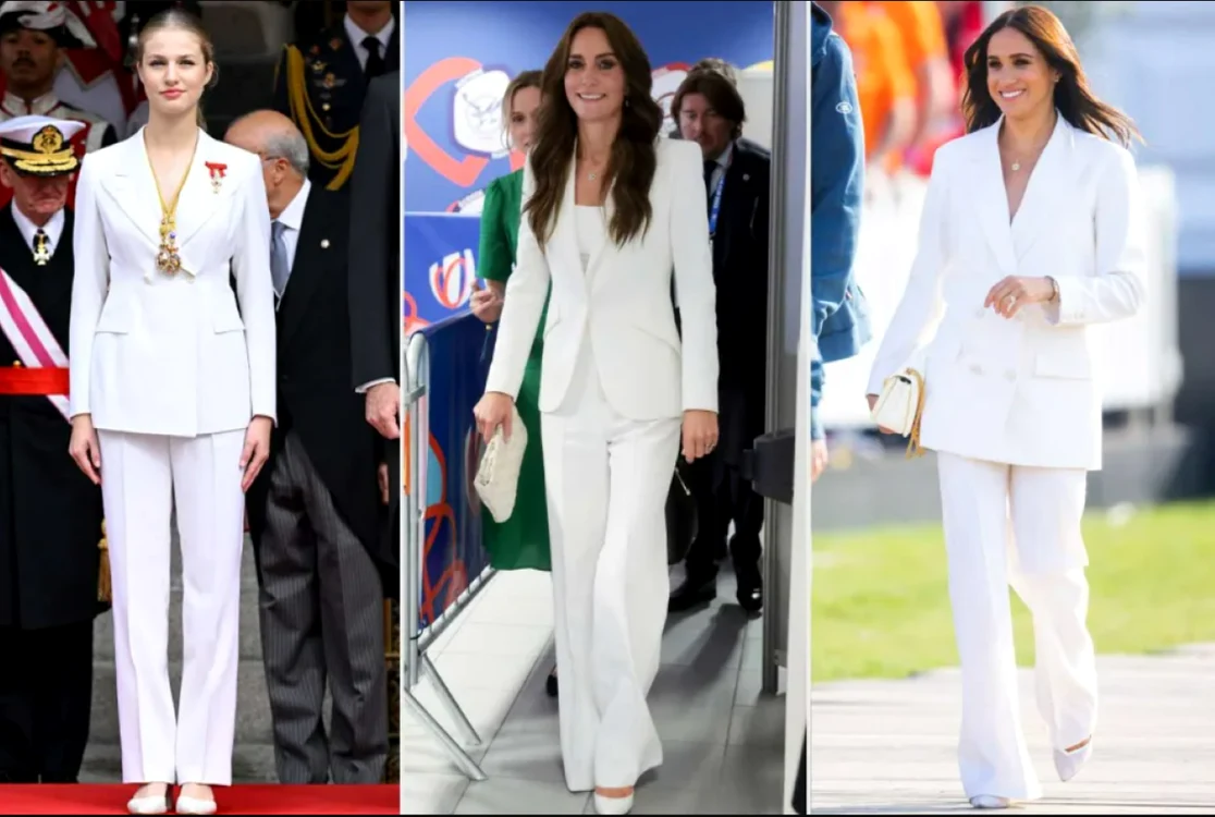 Costumul alb noua uniformă a prințeselor foto Getty Images png