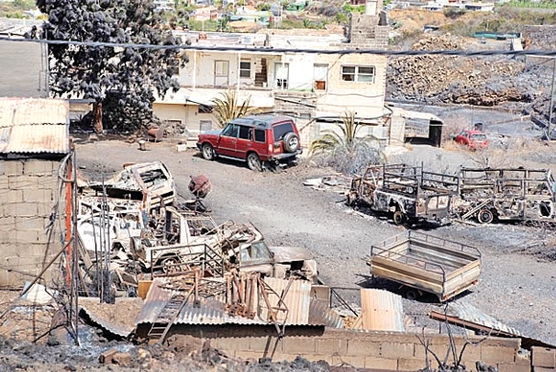 La finele lui august, La Palma a fost pârjolită de incendii
