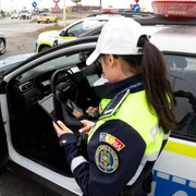 Amenda rutieră cu tableta la Sibiu Foto Dan Claudiu Buzdugan 