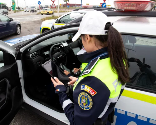 Amenda rutieră cu tableta la Sibiu Foto Dan Claudiu Buzdugan 