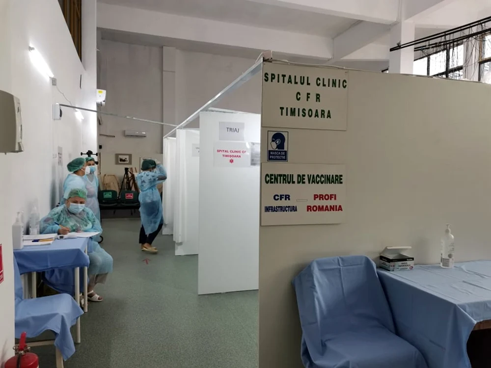 Centru de vaccinare în Gara de Nord din Timişoara