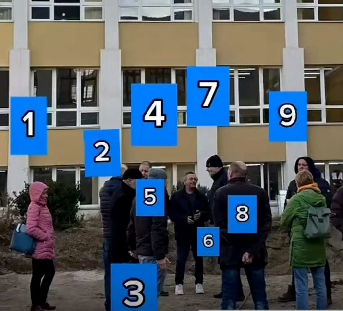 Oamnenii care erau în curtea liceului să stabilească groapa FOTO captură Video